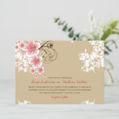 Tropische Hibiscus Roze Luau Strand Bruiloft Uitno Kaart (Staand voorkant)