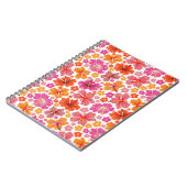 Tropische hibiscus - roze & sinaasappel notitieboek (Linkerzijde)