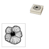Tropische hibiscus rubber stempel, bloem, plantaar rubberstempel (Gestempeld)