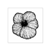 Tropische hibiscus rubber stempel, bloem, plantaar rubberstempel (Afrduk)