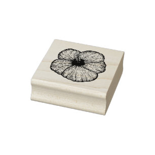 Tropische hibiscus rubber stempel, bloem, plantaar rubberstempel