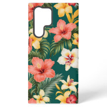 Tropische Hibiscus Samsung S22 Ultra Hoesje