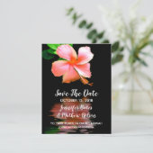 Tropische Hibiscus Save the Date Aankondigingen (Staand voorkant)