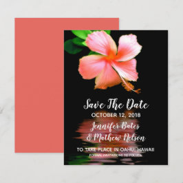 Tropische Hibiscus Save the Date Aankondigingen