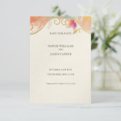 Tropische Hibiscus Save the Date kaart (Staand voorkant)