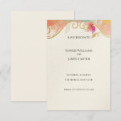 Tropische Hibiscus Save the Date kaart (Voorkant / Achterkant)