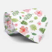 Tropische Hibiscus Stropdas (Opgerold)