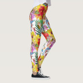 Tropische Hibiscus Summer Pattern Leggings (Rechts)