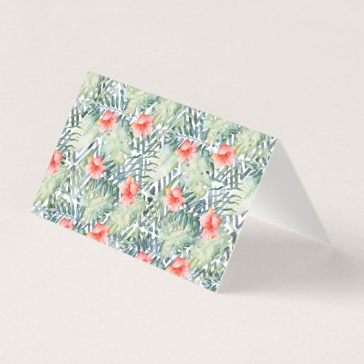 Tropische Hibiscus Tribal Bloemen Dank u Kaart (Achterkant)