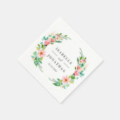 Tropische Hibiscus | Tropisch bruiloftsmodel Servet (Hoek)