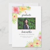 Tropische Hibiscus Uitnodigingen voor afstudeerfee (Voorkant)