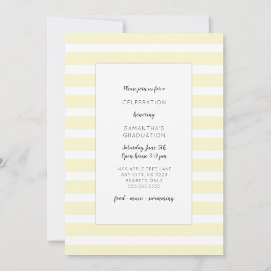 Tropische Hibiscus Uitnodigingen voor afstudeerfee (Achterkant)