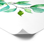 Tropische Hibiscus Unplugged Trouwceremonie Teken Poster (Hoek)