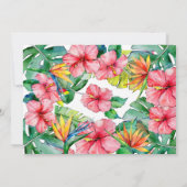 Tropische Hibiscus Verjaardag Foto Dank u kaart (Achterkant)
