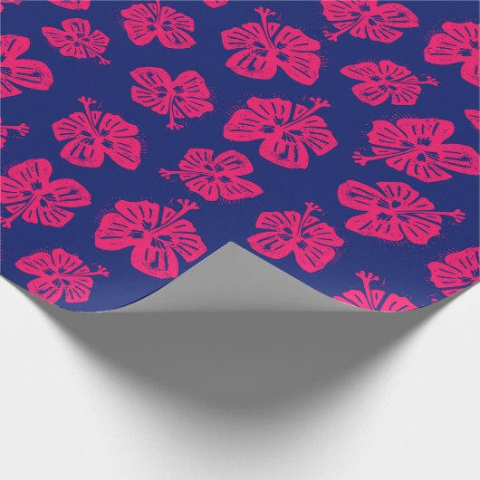 Tropische hibiscus voor een beetje paradijs thuis cadeaupapier (Hoek)