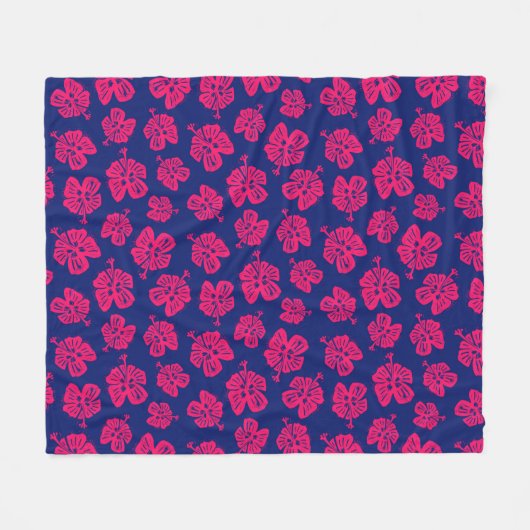Tropische hibiscus voor een beetje paradijs thuis fleece deken (Voorkant (Horizontaal))