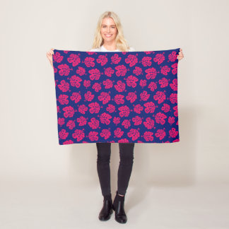 Tropische hibiscus voor een beetje paradijs thuis fleece deken