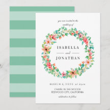 Tropische hibiscus | Waterverf volledige krans bru