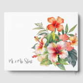 Tropische hibiscus Wedding Gastenboek (Achterkant)