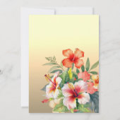 Tropische hibiscus Wedding Kaart (Achterkant)