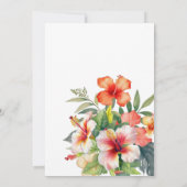Tropische hibiscus Wedding Kaart (Achterkant)