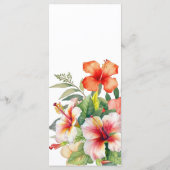 Tropische hibiscus Wedding Menu (Achterkant)