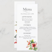 Tropische hibiscus Wedding Menu (Voorkant / Achterkant)