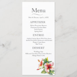 Tropische hibiscus Wedding Menu
