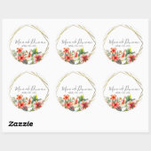 Tropische hibiscus Wedding Ronde Sticker (Vel)