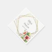 Tropische hibiscus Wedding Servet (Hoek)