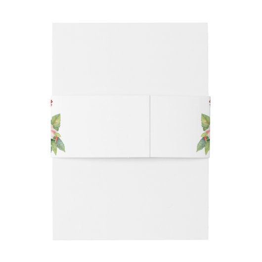 Tropische hibiscus Wedding Uitnodigingen Wikkel (Achterkant Voorbeeld)