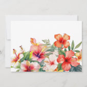 Tropische Hibiscus Wilde Bloem Trouw Dankjewel Bedankkaart (Achterkant)