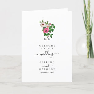Tropische Hibiscus Zomer Bruiloft Orde van Service Programma