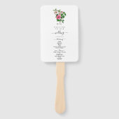 Tropische Hibiscus zomer bruiloft programma Handwaaier (Voorkant)