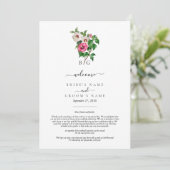 Tropische Hibiscus Zomer Bruiloft Route Programmakaart (Staand voorkant)