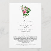 Tropische Hibiscus Zomer Bruiloft Route Programmakaart (Voorkant)