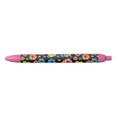 Tropische Hibiscus Zwarte Inkt Pen (Voorkant)
