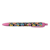 Tropische Hibiscus Zwarte Inkt Pen (Bodem)