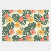 tropische hibiscustuin inpakpapier vel (Voorkant 3)