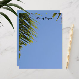 Tropische Hint van Palm Tree Blue Scrapbook Pape
