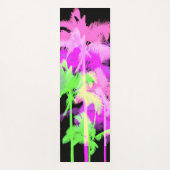 Tropische hitte omkeerbare Neon Hawaiian palmbomen Yogamat (Voorkant)