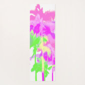 Tropische hitte omkeerbare Neon Hawaiian palmbomen Yogamat (Achterkant)
