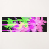 Tropische hitte omkeerbare Neon Hawaiian palmbomen Yogamat (Voorkant (horizontaal))