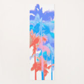 Tropische hitte omkeerbare Neon Hawaiian palmbomen Yogamat (Voorkant)
