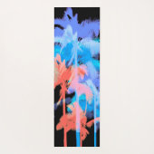 Tropische hitte omkeerbare Neon Hawaiian palmbomen Yogamat (Achterkant)