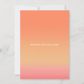 Tropische Hitte Zomer Kleuren Feest Uitnodiging (Achterkant)