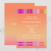 Tropische Hitte Zomer Kleuren Feest Uitnodiging (Voorkant / Achterkant)