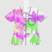 Tropische hittegolf Neon Hawaiian Palm Aloha Shirt Ornament (voorkant)