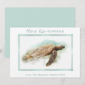 TROPISCHE HOLIDAIRE KAART | Hawaiiaanse Zee Turtle (Voorkant / Achterkant)