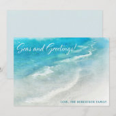 TROPISCHE HOLIDAIRE KAART | Kerst van het kuststra (Voorkant / Achterkant)